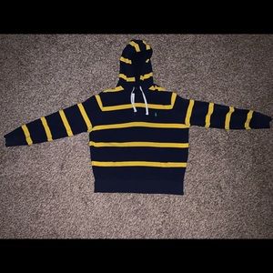 Vintage Men’s Striped Polo Hoodie